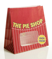 Block bottom SOS Paper Bags with Window 