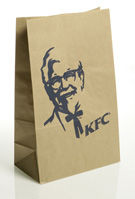 Block bottom SOS Paper Bags for Fast Food