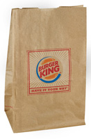 Block bottom SOS Paper Bags for Fast Food